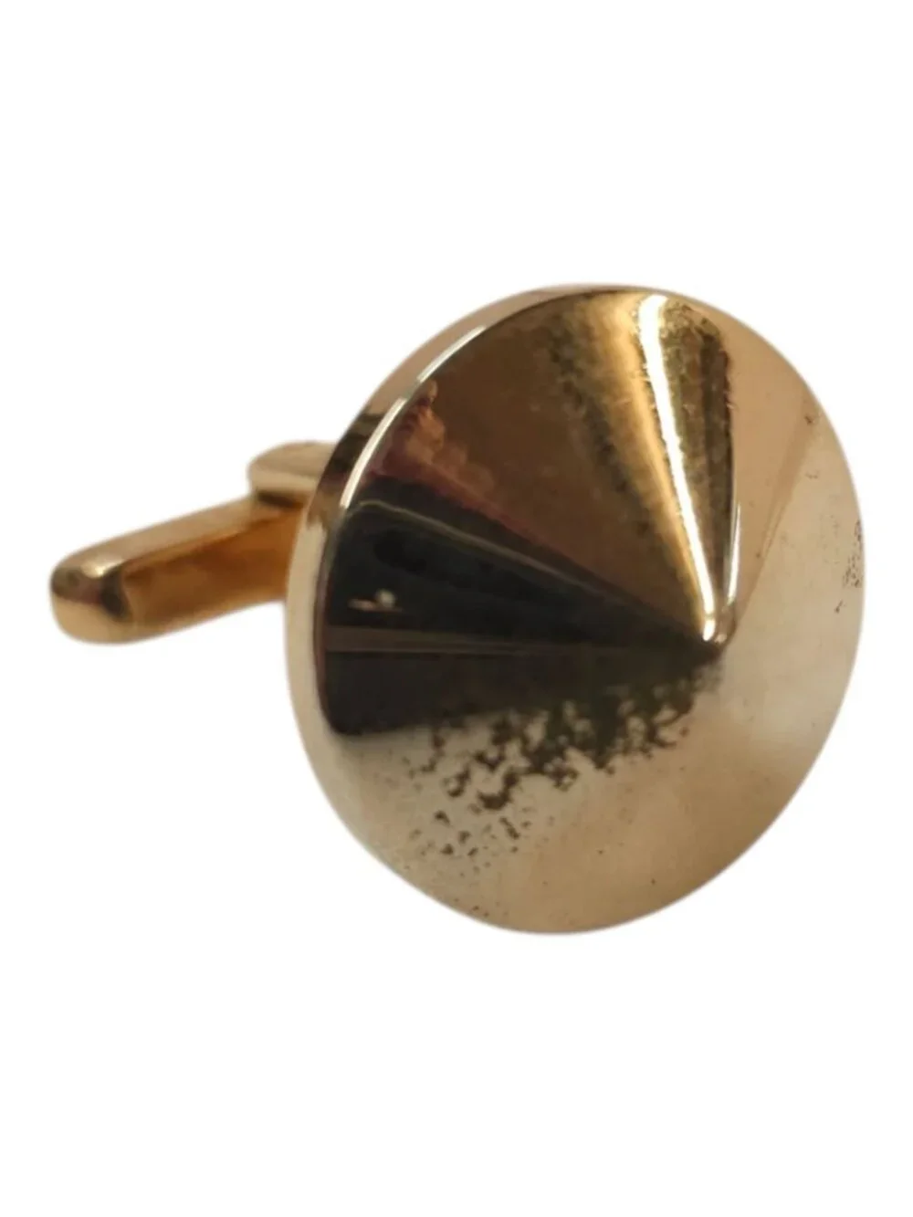 Hickok Gold Tone Cone Spike Cufflinks Mid Century Retro Mens Suit Jewelry Gift